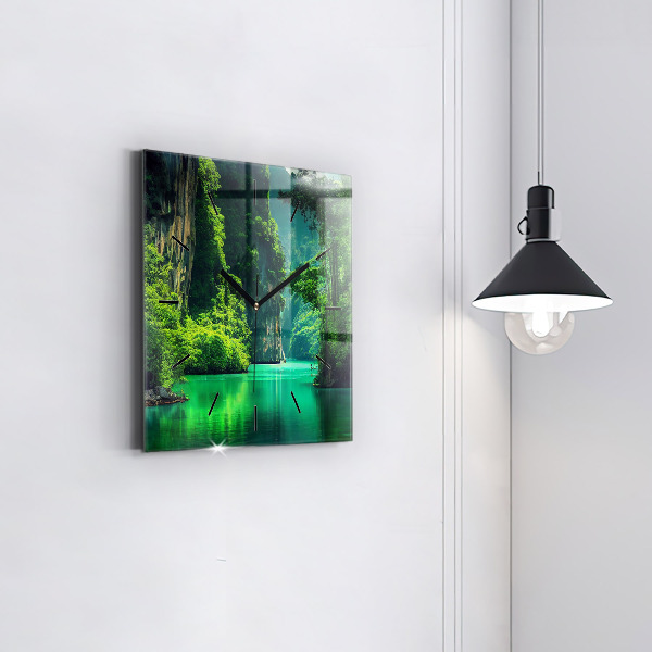 Reloj cuadrado Paisaje natural de Tailandia