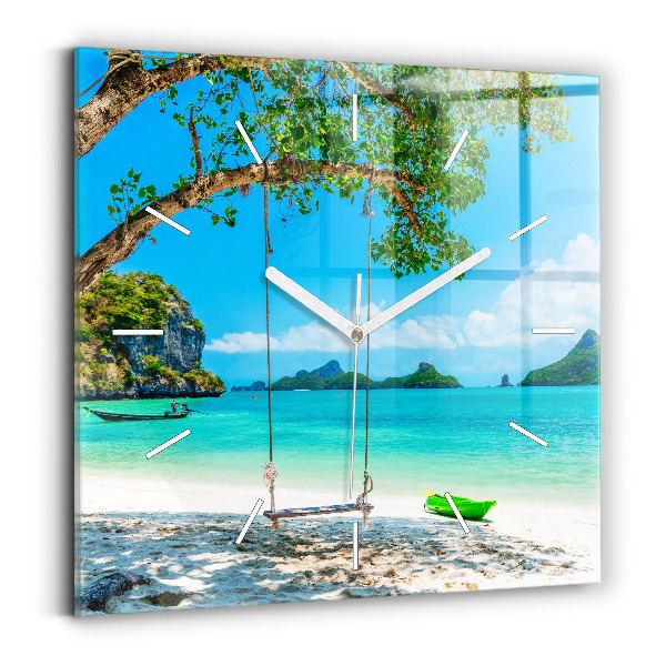 Reloj cuadrado Isla soleada Tailandia