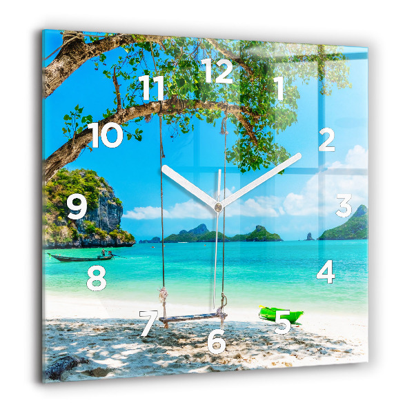 Reloj cuadrado Isla soleada Tailandia