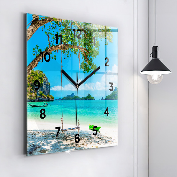 Reloj cuadrado Isla soleada Tailandia