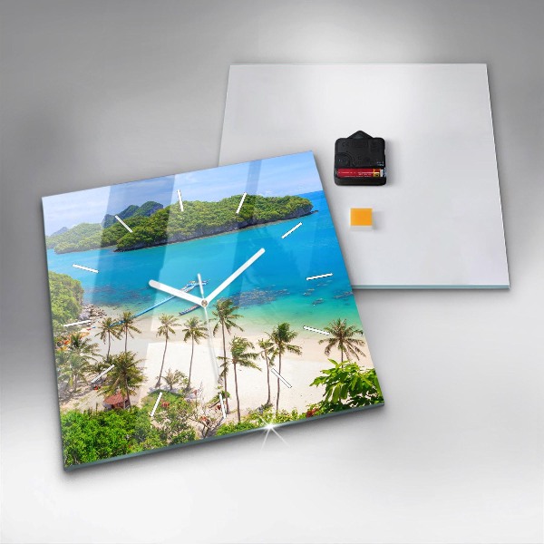 Reloj de pared cuadrado Parque nacional de Tailandia