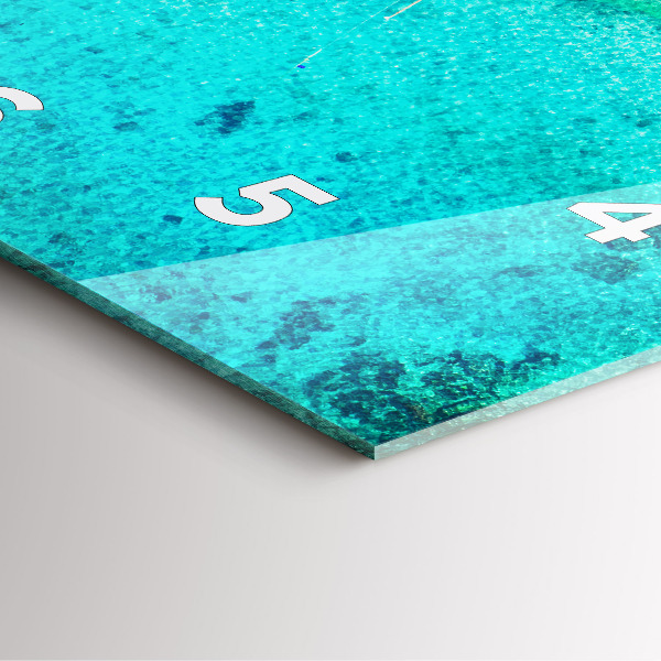 Reloj cuadrado Playa tropical de Koh Tao