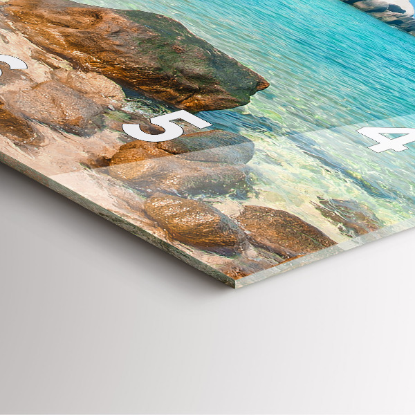 Reloj cuadrado Hermosa playa en Tailandia