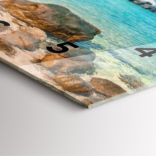 Reloj cuadrado Hermosa playa en Tailandia