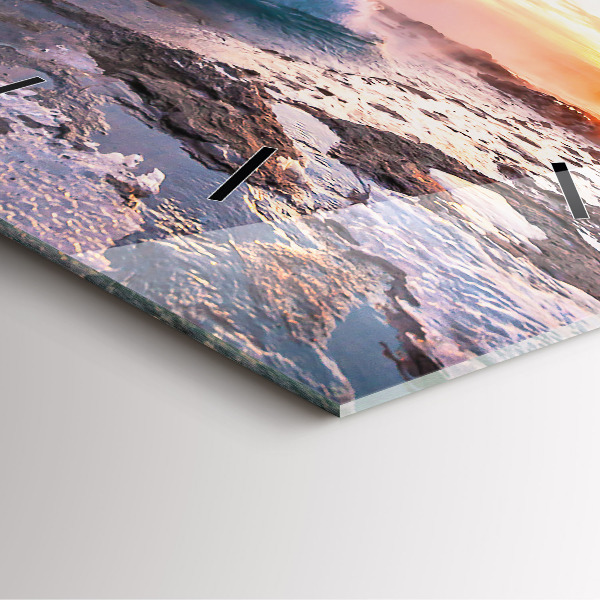 Reloj cuadrado Géiser en la isla de Islandia