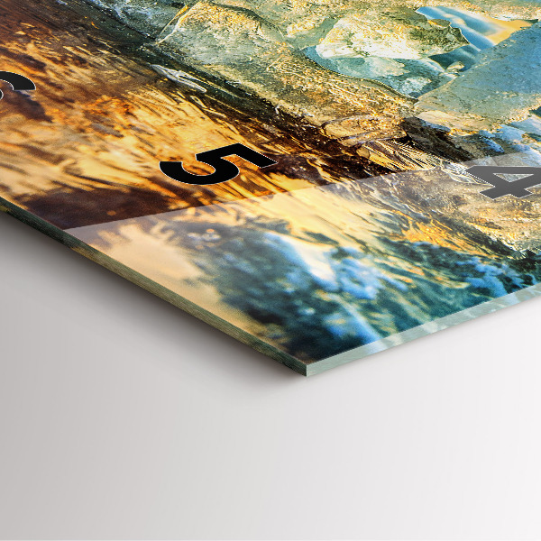 Reloj de pared cuadrado Iceberg y amanecer