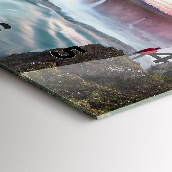 Reloj de pared cuadrado Paisaje con cascada