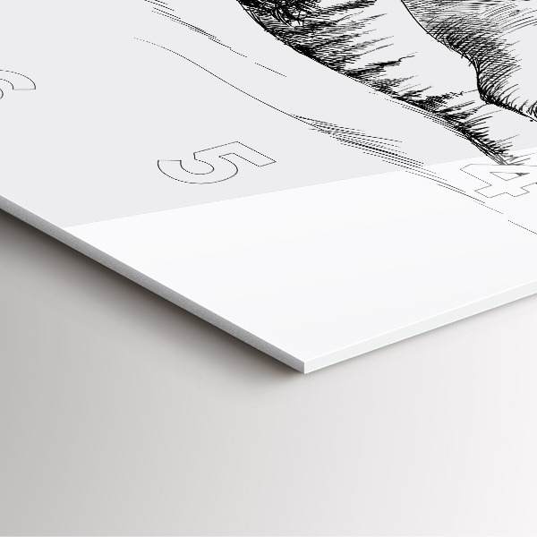 Reloj de pared cuadrado Montañas dibujadas