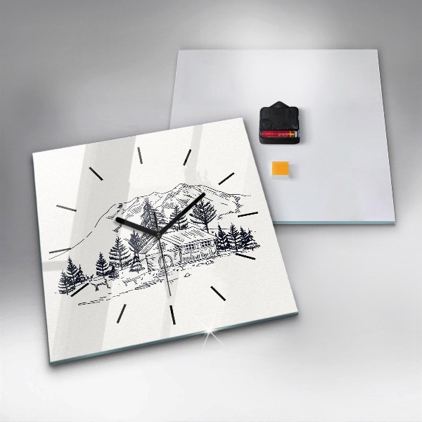 Reloj cuadrado Ciudad de dibujos animados