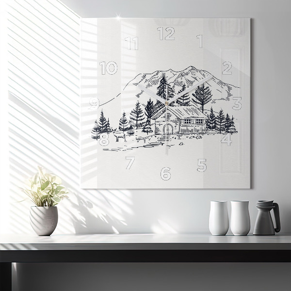 Reloj cuadrado Ciudad de dibujos animados