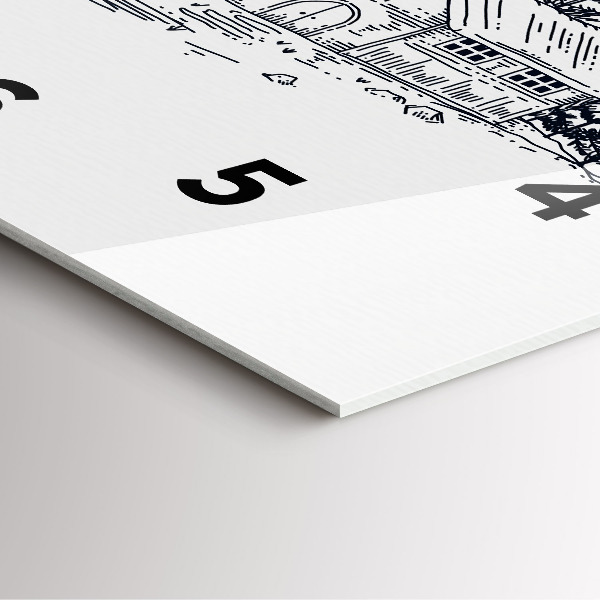 Reloj cuadrado Ciudad de dibujos animados