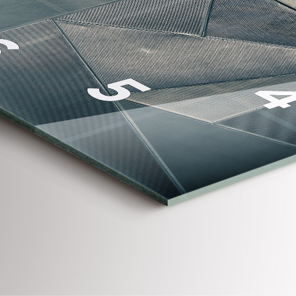 Reloj cuadrado Metal triángulos abstractos