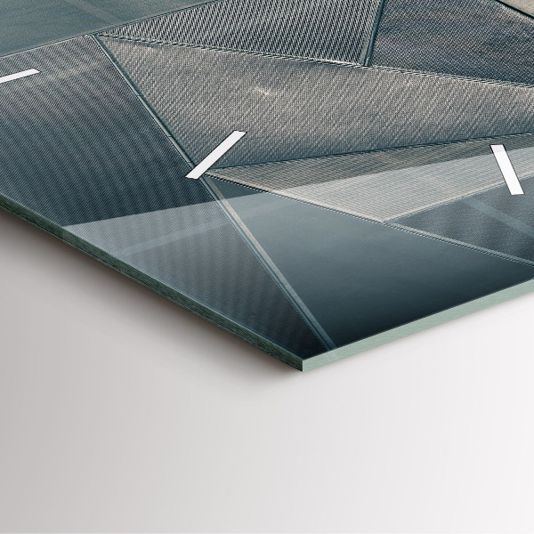 Reloj cuadrado Metal triángulos abstractos