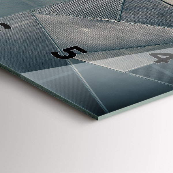 Reloj cuadrado Metal triángulos abstractos