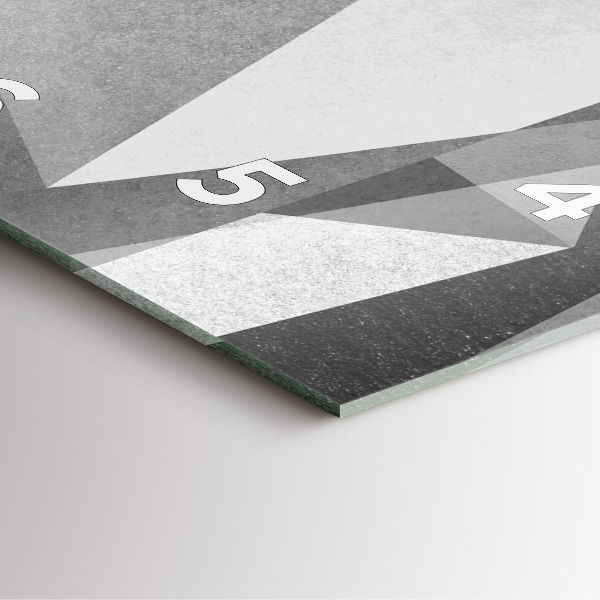 Reloj cuadrado Abstracción geométrica gris