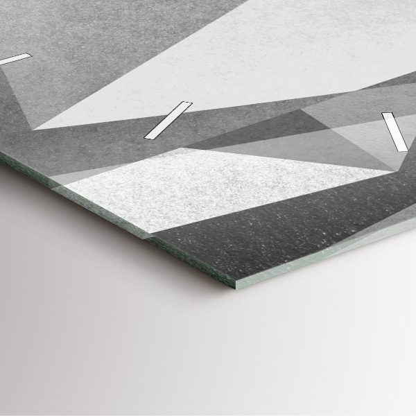 Reloj cuadrado Abstracción geométrica gris