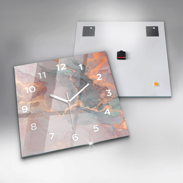 Reloj de pared cuadrado Textura de mármol
