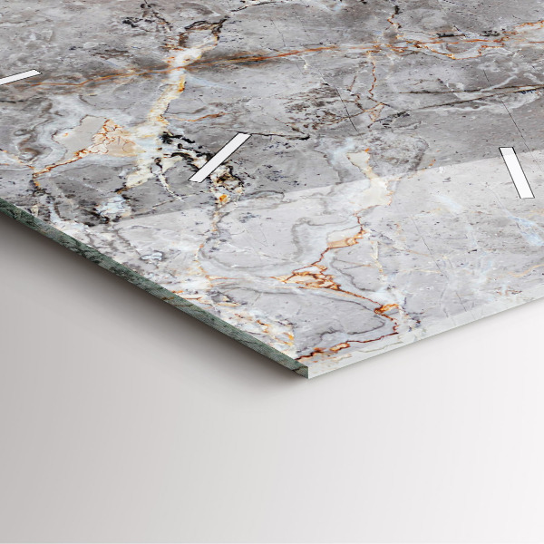 Reloj de pared cuadrado Granito gris Piedra de mármol