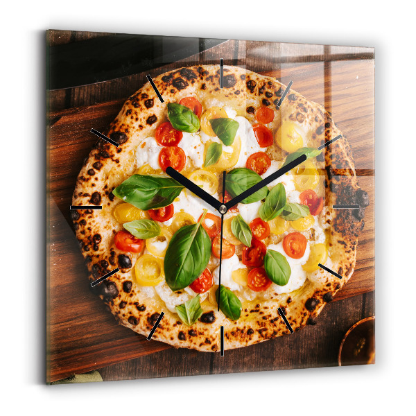 Reloj cuadrado Pizza italiana