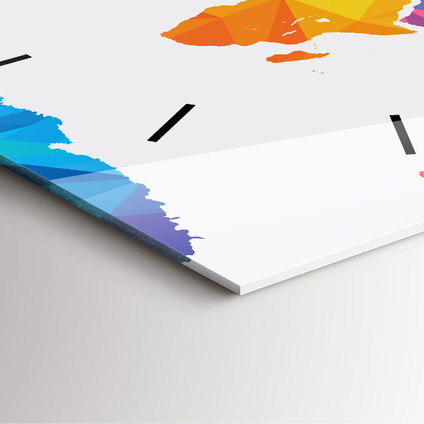 Reloj de pared cuadrado Mapamundi abstracto