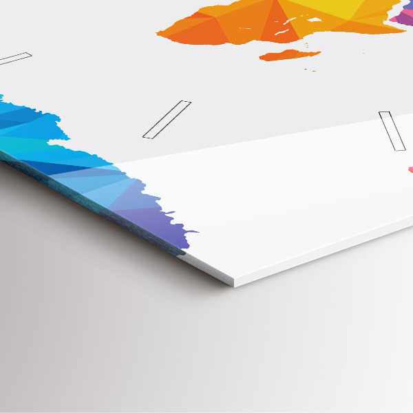 Reloj de pared cuadrado Mapamundi abstracto