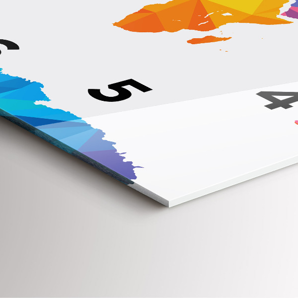 Reloj de pared cuadrado Mapamundi abstracto