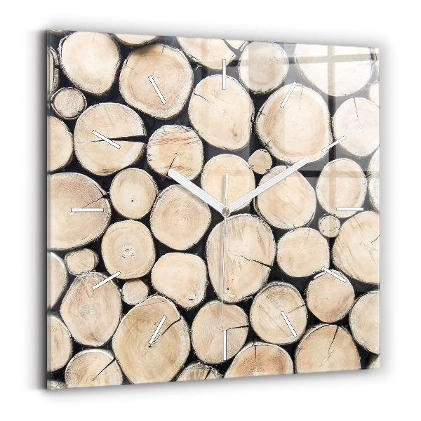 Reloj de pared cuadrado Tocones de árbol truncados