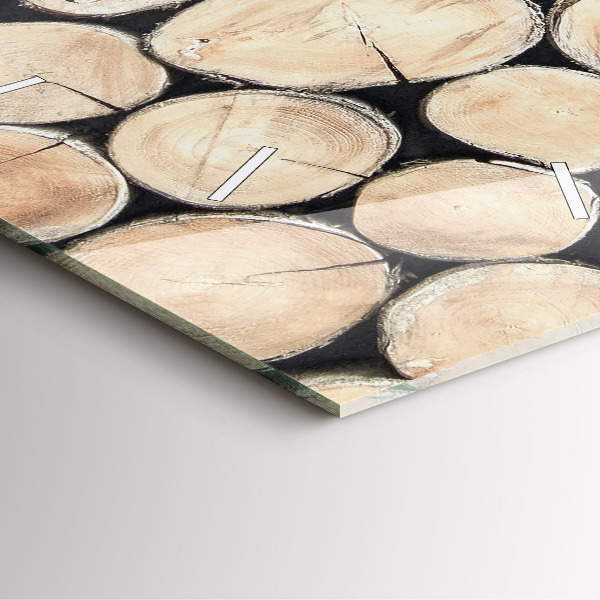 Reloj de pared cuadrado Tocones de árbol truncados