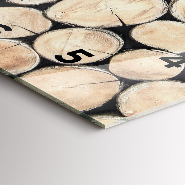 Reloj de pared cuadrado Tocones de árbol truncados