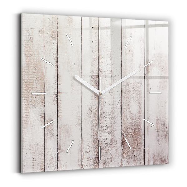 Reloj cuadrado Ligeros tablones de madera
