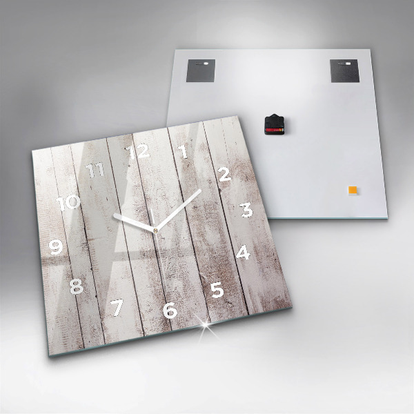 Reloj cuadrado Ligeros tablones de madera