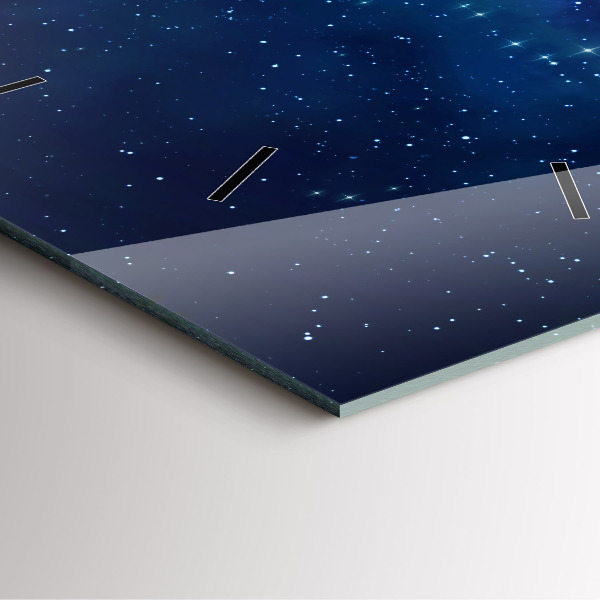 Reloj de pared cuadrado Estrellas de cielo oscuro