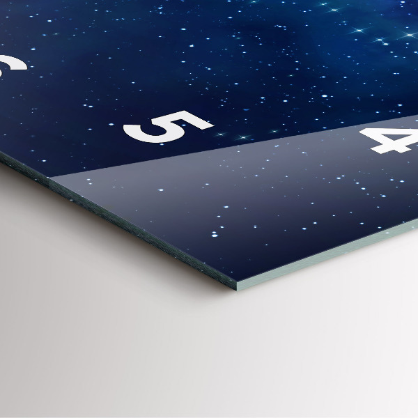 Reloj de pared cuadrado Estrellas de cielo oscuro