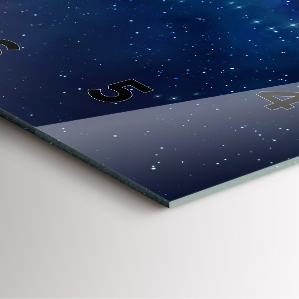 Reloj de pared cuadrado Estrellas de cielo oscuro