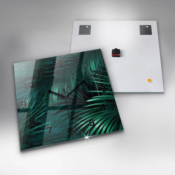 Reloj de pared cuadrado Hojas tropicales