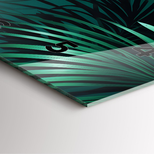 Reloj de pared cuadrado Hojas tropicales