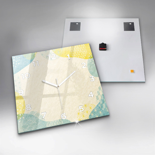 Reloj de pared cuadrado Patrón marco