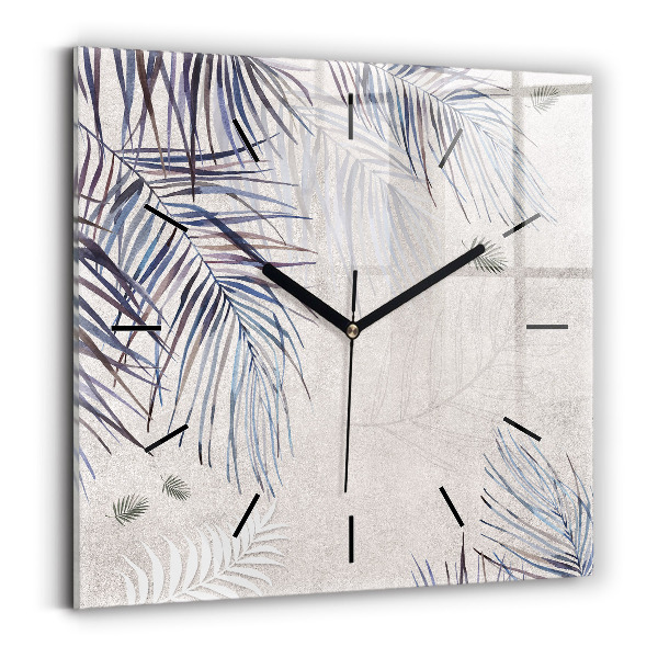 Reloj cuadrado Hoja de palmera