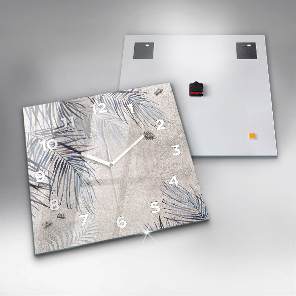 Reloj cuadrado Hoja de palmera