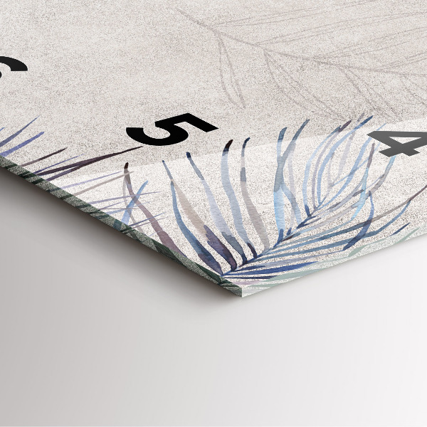 Reloj cuadrado Hoja de palmera