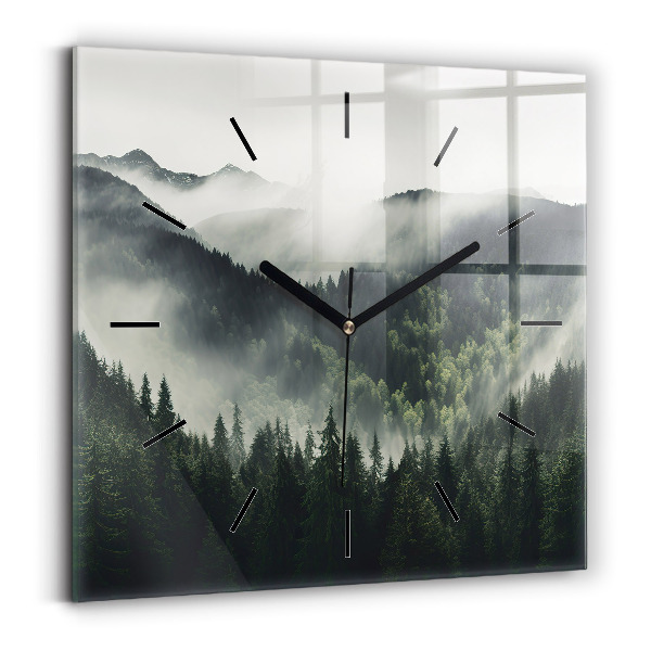 Reloj de pared cuadrado Paisaje forestal