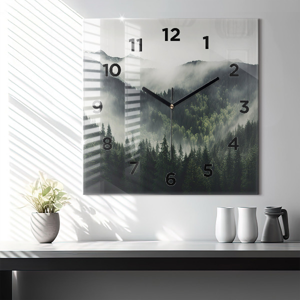Reloj de pared cuadrado Paisaje forestal