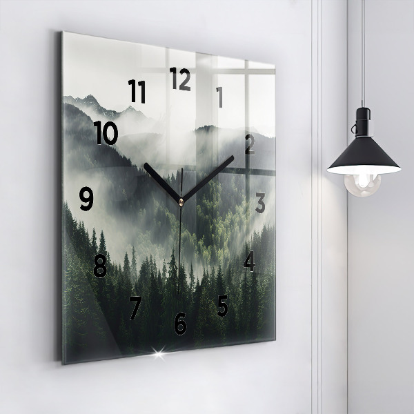 Reloj de pared cuadrado Paisaje forestal
