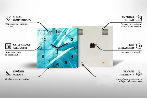 Reloj de pared cuadrado Paisaje forestal