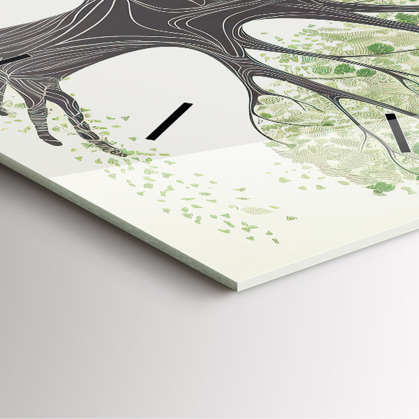 Reloj de pared cuadrado Árbol grande naturaleza