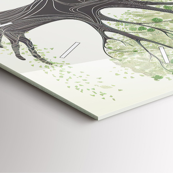 Reloj de pared cuadrado Árbol grande naturaleza