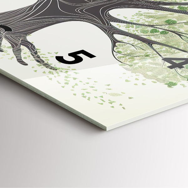 Reloj de pared cuadrado Árbol grande naturaleza