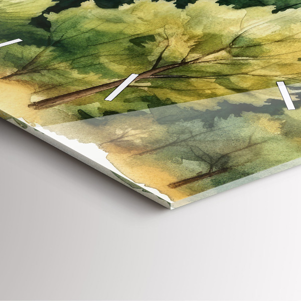 Reloj cuadrado Paisaje bosque