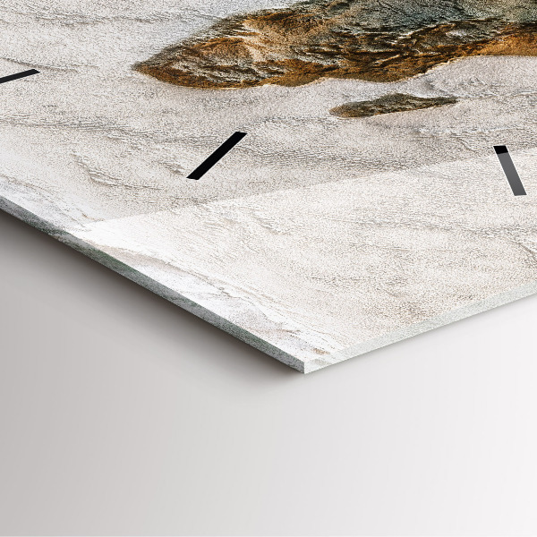 Reloj cuadrado Viejo mapa del mundo