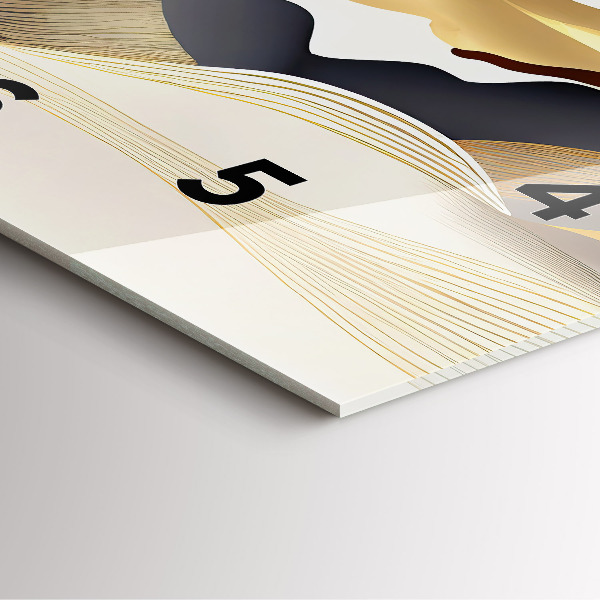 Reloj de pared cuadrado Abstractas montañas doradas